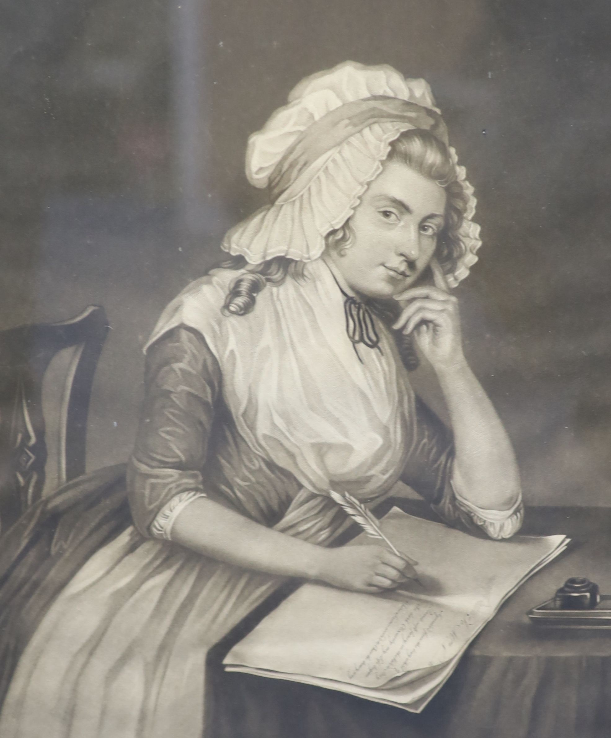 Shiells, Sarah. Ann Yearsley. The Bristol Milkwoman. Mezzotint, 445 x 325cm., engraved by Joseph Grozer. “Publish’d as the Act directs May 16th, 1787